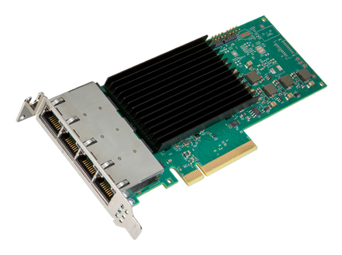 Intel E610-XT4&comma; Ethernet&comma; 10000 Mbit&sol;s&comma; schwarz&comma; gr&uuml;n&comma; silber