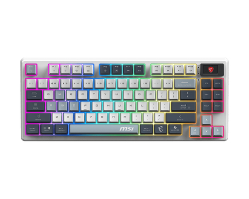 MSI FORGE GK600 TKL WIRELESS SKY blau, weiß Tastatur, Layout: UK Englisch, Kailh Low-Profile White, RGB MSI FORGE GK600 TKL WIRELESS SKY blau, weiß Tastatur, Layout: UK Englisch, Kailh Low-Profile White, RGB