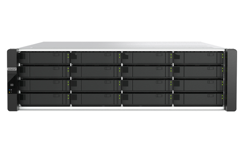QNAP ES1686dc R2, 32 GB RAM, 16x Einschübe, 3x 1 GBit/s LAN, Rack (3U) NAS schwarz, grau QNAP ES1686dc R2, 32 GB RAM, 16x Einschübe, 3x 1 GBit/s LAN, Rack (3U) NAS schwarz, grau