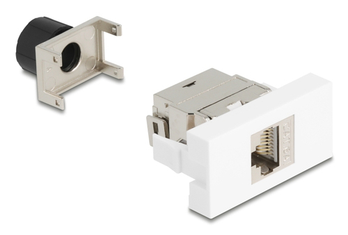DeLOCK 90906 Steckdose RJ-45 Silber, Weiß DeLOCK 90906 Steckdose RJ-45 Silber, Weiß
