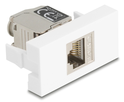 DeLOCK 90904 Steckdose RJ-45 Silber, Weiß DeLOCK 90904 Steckdose RJ-45 Silber, Weiß
