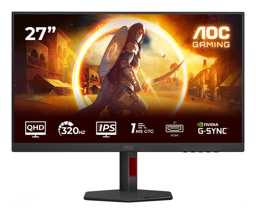 AOC Q27G4SRU 68,58cm 27Zoll 2560x1440 Fast IPS Flat H/A 130MM QHD 320Hz USB HUB DP HDMI 450cd/m2 AOC Q27G4SRU 68,58cm 27Zoll 2560x1440 Fast IPS Flat H/A 130MM QHD 320Hz USB HUB DP HDMI 450cd/m2