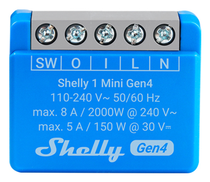 Shelly 1 Mini Gen4 Intelligenter Schalter 1P Blau
