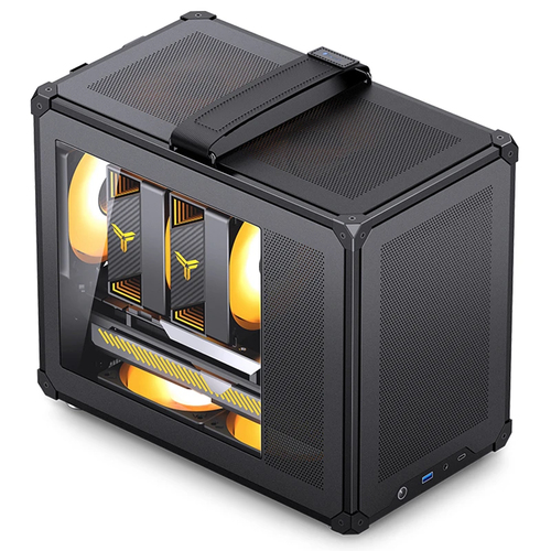 Jonsbo C6 MAX&comma; Desktop&comma; schwarz&comma; Glasfenster