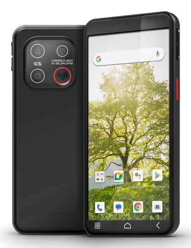 Emporia emporiaSMART&period;ME7&comma; schwarz&comma; 5&period;4 Zoll&comma; 13 MP&comma; 6 GB&comma; 128 GB&comma; Android Smartphone