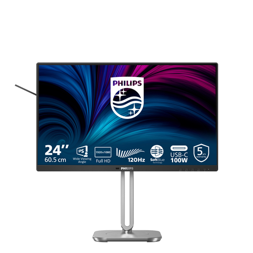 23.8 Zoll Philips 24B2U4301/00, 60,5cm TFT, 120 Hz, Full HD, 4ms, 1x HDMI, 1x DP, integrierter USB-Hub 23.8 Zoll Philips 24B2U4301/00, 60,5cm TFT, 120 Hz, Full HD, 4ms, 1x HDMI, 1x DP, integrierter USB-Hub
