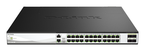 D-Link DXS-3130-28P L3 Managed Switch&comma; 24x RJ-45&comma; Backplane&colon; 680 Gbit&sol;s&comma; PoE