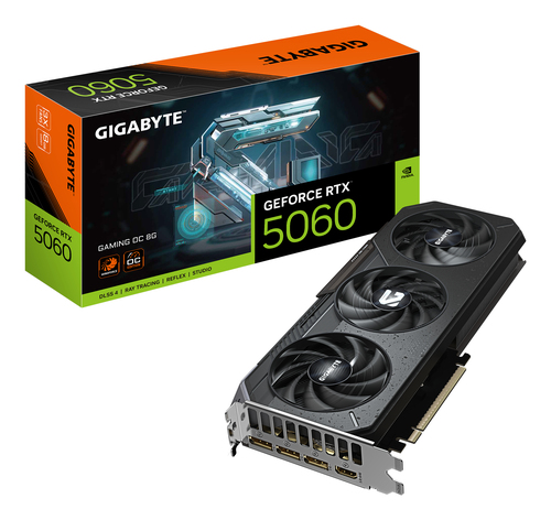 GIGABYTE GeForce RTX 5060 Gaming OC, 8192 MB GDDR7 GIGABYTE GeForce RTX 5060 Gaming OC, 8192 MB GDDR7