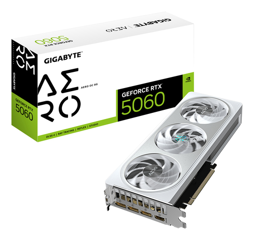 GIGABYTE GeForce RTX 5060 Aero OC, 8192 MB GDDR7 GIGABYTE GeForce RTX 5060 Aero OC, 8192 MB GDDR7