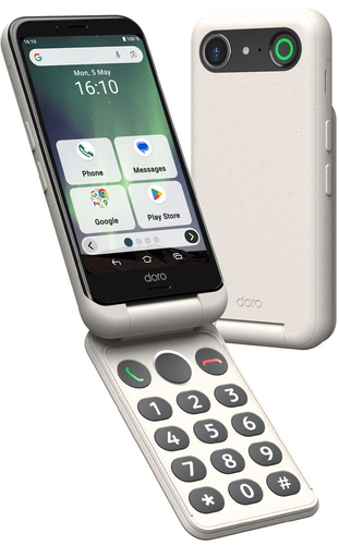 Doro Aurora A20, schwarz, weiß, 4.5 Zoll, 13 MP, 4 GB, 64 GB, Android Smartphone Doro Aurora A20, schwarz, weiß, 4.5 Zoll, 13 MP, 4 GB, 64 GB, Android Smartphone