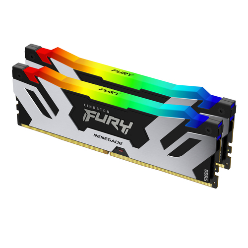 DDR5RAM 2 x 24GB DDR5-8000, Kingston Technology FURY 48GB 8000MT/s DDR5 CL38 DIMM (2er-Kits) Renegade RGB Silver, DIMM, CL38 Kit DDR5RAM 2 x 24GB DDR5-8000, Kingston Technology FURY 48GB 8000MT/s DDR5 CL38 DIMM (2er-Kits) Renegade RGB Silver, DIMM, CL38 Kit
