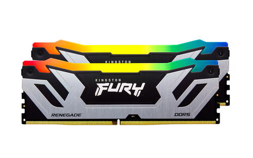 DDR5RAM 2 x 24GB DDR5-8800&comma; Kingston Technology FURY 48GB 8800MT&sol;s DDR5 CL42 CUDIMM &lpar;2er-Kits&rpar; Renegade RGB Silver&comma; DIMM&comma; CL42 Kit