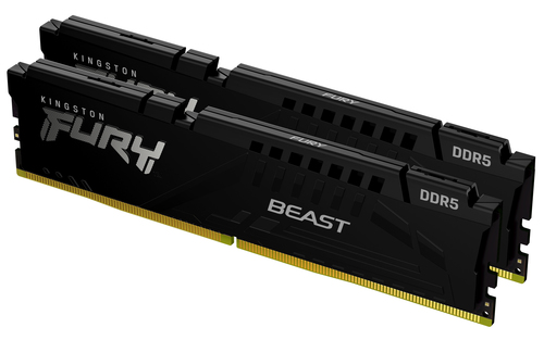 DDR5RAM 2 x 32GB DDR5-5600, Kingston Technology FURY Beast 64GB 5600MT/s DDR5 CL40 DIMM (2er-Kit) Schwarz, DIMM, CL40 Kit DDR5RAM 2 x 32GB DDR5-5600, Kingston Technology FURY Beast 64GB 5600MT/s DDR5 CL40 DIMM (2er-Kit) Schwarz, DIMM, CL40 Kit