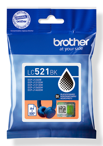 Brother LC521BK, original, schwarz Brother LC521BK, original, schwarz