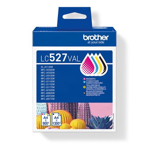 Brother LC527VAL&comma; original&comma; schwarz&comma; cyan&comma; magenta&comma; gelb