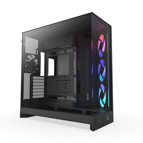 NZXT H9 Flow RGB, Midi Tower, schwarz, Glasfenster NZXT H9 Flow RGB, Midi Tower, schwarz, Glasfenster