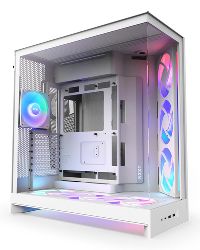NZXT H9 Flow RGB+, Midi Tower, weiß, Glasfenster NZXT H9 Flow RGB+, Midi Tower, weiß, Glasfenster