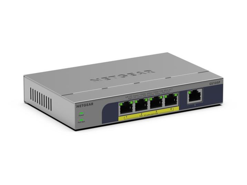 NETGEAR GS105P Unmanaged Switch, 5x RJ-45, PoE NETGEAR GS105P Unmanaged Switch, 5x RJ-45, PoE