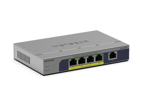NETGEAR GS105PP Unmanaged Switch, 5x RJ-45, PoE NETGEAR GS105PP Unmanaged Switch, 5x RJ-45, PoE