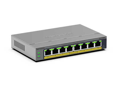 NETGEAR GS108EP L2/L3 Managed Switch, 8x RJ-45 NETGEAR GS108EP L2/L3 Managed Switch, 8x RJ-45