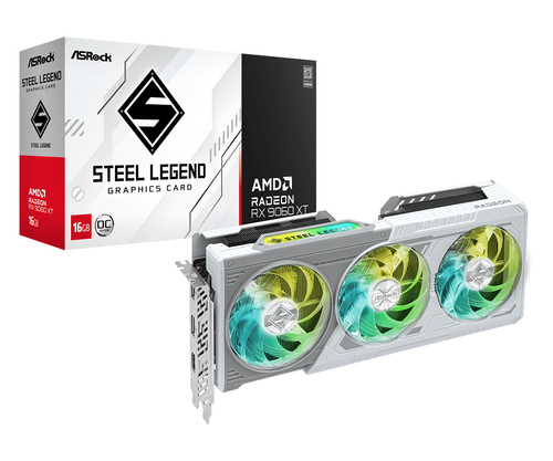 Asrock AMD Radeon RX 9060 XT Steel Legend 16GB OC, 16GB GDDR6 Grafikkarte, 1x HDMI, 2x DP Asrock AMD Radeon RX 9060 XT Steel Legend 16GB OC, 16GB GDDR6 Grafikkarte, 1x HDMI, 2x DP