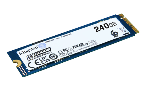 240 GB SSD Kingston Technology 240G DC2000B PCIe 4.0 M.2 2280 Enterprise SSD (Ohne Heatsink), lesen: 4500 MB/s, schreiben: 400 MB/s 240 GB SSD Kingston Technology 240G DC2000B PCIe 4.0 M.2 2280 Enterprise SSD (Ohne Heatsink), lesen: 4500 MB/s, schreiben: 400 MB/s