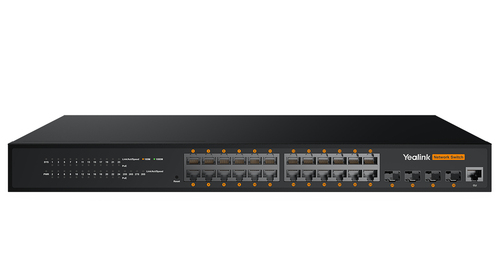 Yealink RCH240 L2+ Managed Switch, 24x RJ-45, Backplane: 56 Gbit/s, PoE Yealink RCH240 L2+ Managed Switch, 24x RJ-45, Backplane: 56 Gbit/s, PoE
