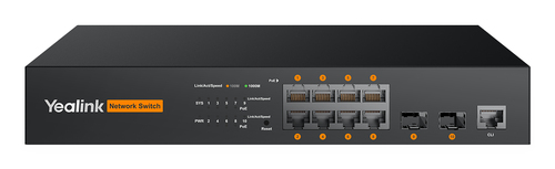 Yealink RCH80 L2&plus; Managed Switch&comma; 8x RJ-45&comma; Backplane&colon; 20 Gbit&sol;s&comma; PoE