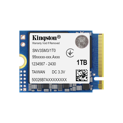 1 TB SSD Kingston Technology 1000G NV3 M.2 2230 NVMe SSD, lesen: 6000 MB/s, schreiben: 4000 MB/s 1 TB SSD Kingston Technology 1000G NV3 M.2 2230 NVMe SSD, lesen: 6000 MB/s, schreiben: 4000 MB/s