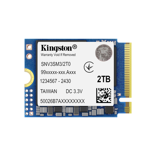 2 TB SSD Kingston Technology 2000G NV3 M.2 2230 NVMe SSD, lesen: 6000 MB/s, schreiben: 5000 MB/s 2 TB SSD Kingston Technology 2000G NV3 M.2 2230 NVMe SSD, lesen: 6000 MB/s, schreiben: 5000 MB/s