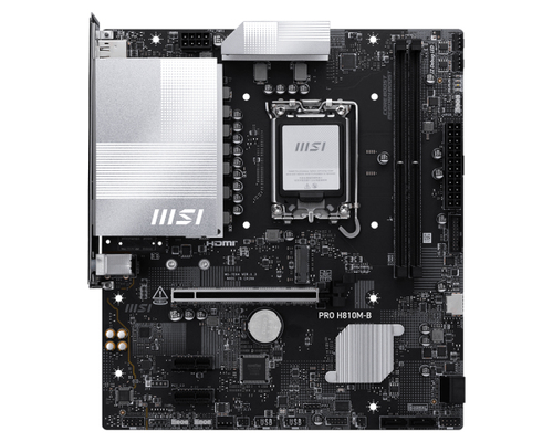 MSI PRO H810M-B&comma; micro ATX LGA 1851 &lpar;V1&rpar; Mainboard&comma; 2x DDR5&comma; max&period; 128 GB&comma; 1x HDMI 2&period;1&comma; 1x DisplayPort 1&period;4