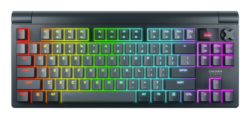 CHERRY XTRFY MX 8&period;3 TKL Wireless grau Tastatur&comma; Layout&colon; US Englisch&comma; Cherry MX2A Red&comma; RGB