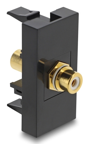 DeLOCK Easy 45 Steckdose RCA Schwarz, Weiß DeLOCK Easy 45 Steckdose RCA Schwarz, Weiß
