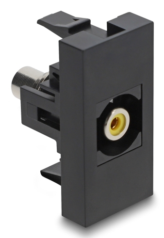 DeLOCK Easy 45 Steckdose RCA Schwarz, Gelb DeLOCK Easy 45 Steckdose RCA Schwarz, Gelb