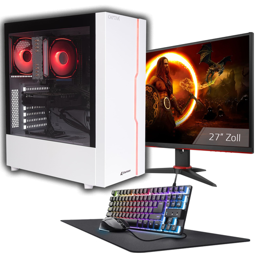 CAPTIVA PC Advanced Gaming R91-316 TFT Bundle (Ryzen 7 5700X/RTX4060 8GB GDDR6/SSD 1TB/32GB/WLAN/w/o OS), AMD Ryzen 7 5700X (8C), 1 TB SSD, 32 GB RAM, Nein CAPTIVA PC Advanced Gaming R91-316 TFT Bundle (Ryzen 7 5700X/RTX4060 8GB GDDR6/SSD 1TB/32GB/WLAN/w/o OS), AMD Ryzen 7 5700X (8C), 1 TB SSD, 32 GB RAM, Nein