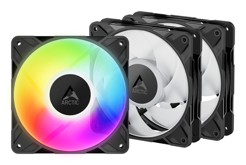 ARCTIC P12 Pro A-RGB&comma; schwarz&comma; wei&szlig;&comma; L&uuml;fter&comma; 131 m&sup3;&sol;h&comma; 4-pin &plus; 4-pin