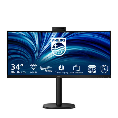 34 Zoll Philips 34B2U3600CH/00, 86,4cm TFT, 120 Hz, Wide Quad HD, 4ms, 1x HDMI, 1x DP, integrierte Kamera, integrierter USB-Hub 34 Zoll Philips 34B2U3600CH/00, 86,4cm TFT, 120 Hz, Wide Quad HD, 4ms, 1x HDMI, 1x DP, integrierte Kamera, integrierter USB-Hub