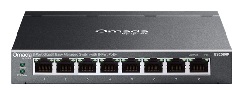 TP-Link ES208GP L2 Managed Switch, 8x RJ-45, Backplane: 16 Gbit/s, PoE TP-Link ES208GP L2 Managed Switch, 8x RJ-45, Backplane: 16 Gbit/s, PoE