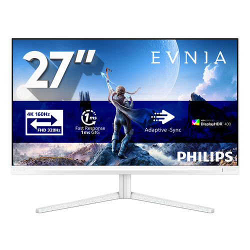 27 Zoll Philips Evnia 5000, 68,5cm TFT, 320 Hz, 4K Ultra HD, 1ms, 2x HDMI, 1x DP, integrierter USB-Hub 27 Zoll Philips Evnia 5000, 68,5cm TFT, 320 Hz, 4K Ultra HD, 1ms, 2x HDMI, 1x DP, integrierter USB-Hub