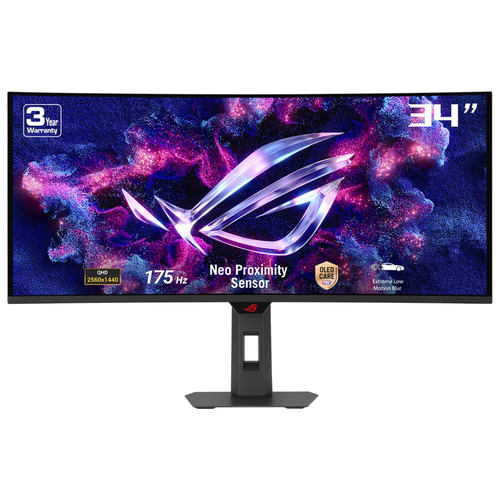34 Zoll ASUS XG34WCDG, 87cm TFT, 175 Hz, UltraWide Quad HD, 0,03ms, 2x HDMI, 1x DP, integrierter USB-Hub 34 Zoll ASUS XG34WCDG, 87cm TFT, 175 Hz, UltraWide Quad HD, 0,03ms, 2x HDMI, 1x DP, integrierter USB-Hub