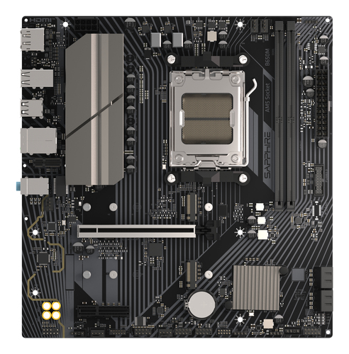 Sapphire B650M-E, micro ATX AM5 Mainboard, 2x DDR5, max. 96 GB, 1x HDMI, 1x DisplayPort Sapphire B650M-E, micro ATX AM5 Mainboard, 2x DDR5, max. 96 GB, 1x HDMI, 1x DisplayPort