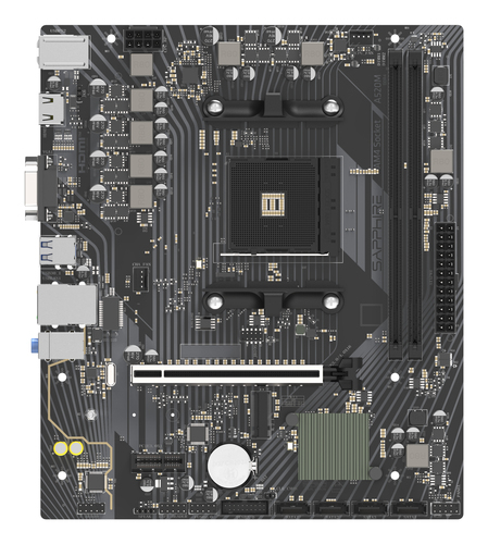 Sapphire A520M-E&comma; micro ATX AM4 Mainboard&comma; 2x DDR4&comma; max&period; 64 GB&comma; 1x HDMI