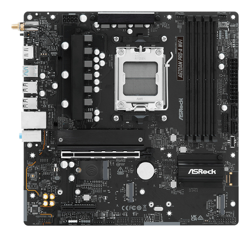 Asrock A620AM PRO-A WIFI&comma; micro ATX AM5 Mainboard&comma; 4x DDR5&comma; max&period; 256 GB&comma; 1x HDMI 2&period;1&comma; 1x USB-C&comma; WiFi