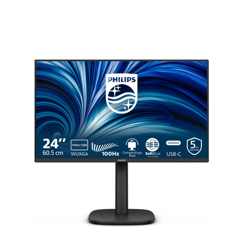 24.1 Zoll Philips 24B2N3200D/00, 61,1cm TFT, 100 Hz, WUXGA, 4ms, 1x HDMI, 1x DP, integrierter USB-Hub 24.1 Zoll Philips 24B2N3200D/00, 61,1cm TFT, 100 Hz, WUXGA, 4ms, 1x HDMI, 1x DP, integrierter USB-Hub