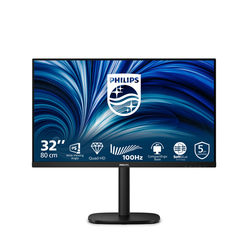 31.5 Zoll Philips 32B2N3500/00, 80cm TFT, 100 Hz, Quad HD, 4ms, 2x HDMI, 1x DP, integrierter USB-Hub 31.5 Zoll Philips 32B2N3500/00, 80cm TFT, 100 Hz, Quad HD, 4ms, 2x HDMI, 1x DP, integrierter USB-Hub
