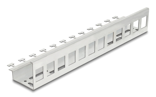 DeLOCK Keystone Metall Halterung 12 Port für Hutschienen und Wandmontage DeLOCK Keystone Metall Halterung 12 Port für Hutschienen und Wandmontage
