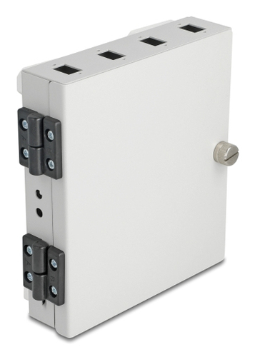 DELOCK LWL Wandbox fur 4 x SC Simplex oder LC Duplex Adapter Metallgeh&auml;use
