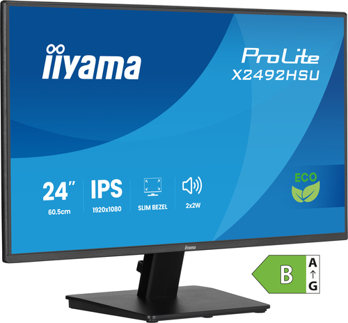 23.8 Zoll iiyama X2492HSU-B1, 60,5cm TFT, 120 Hz, Full HD, 3ms, 1x HDMI, 1x DP, integrierter USB-Hub 23.8 Zoll iiyama X2492HSU-B1, 60,5cm TFT, 120 Hz, Full HD, 3ms, 1x HDMI, 1x DP, integrierter USB-Hub