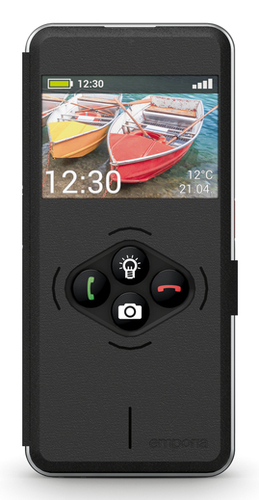 Emporia EMP-SMARTCOVER-E6LT Handy-Schutzh&uuml;lle 13&comma;8 cm &lpar;5&period;45&rpar; Folio Schwarz