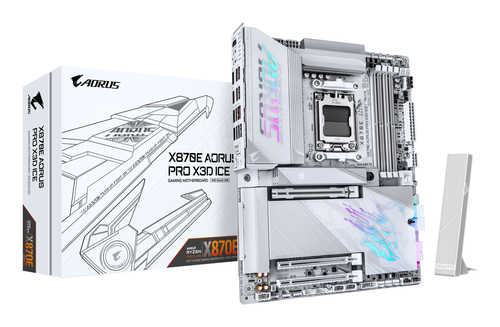 GIGABYTE X870E A PRO X ICE AM5 4xDDR5 4xSATA 4xM.2 GIGABYTE X870E A PRO X ICE AM5 4xDDR5 4xSATA 4xM.2